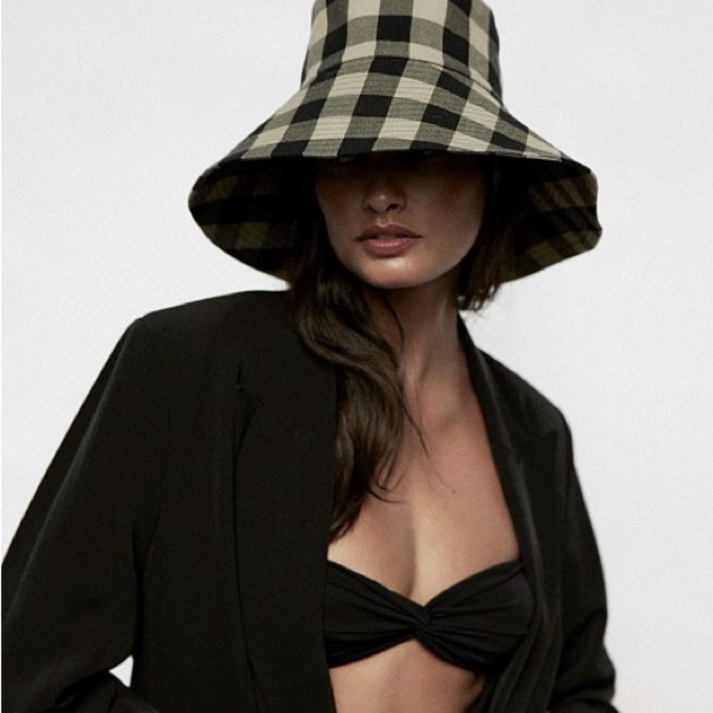 Janessa Leone Darcy Mushroom Check Bucket Hat
